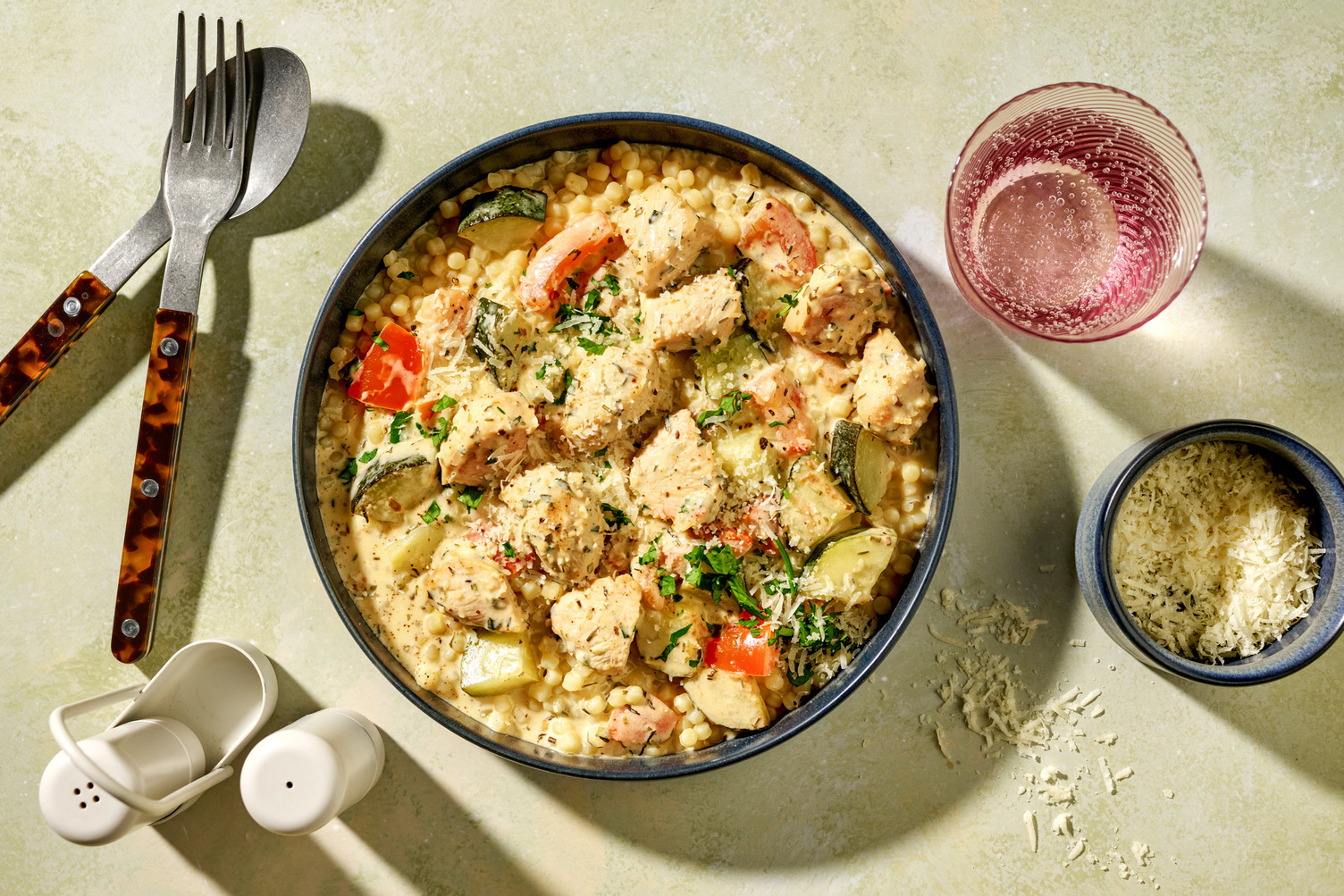Creamy Chicken Breast and Mediterranean Style Veg Soup