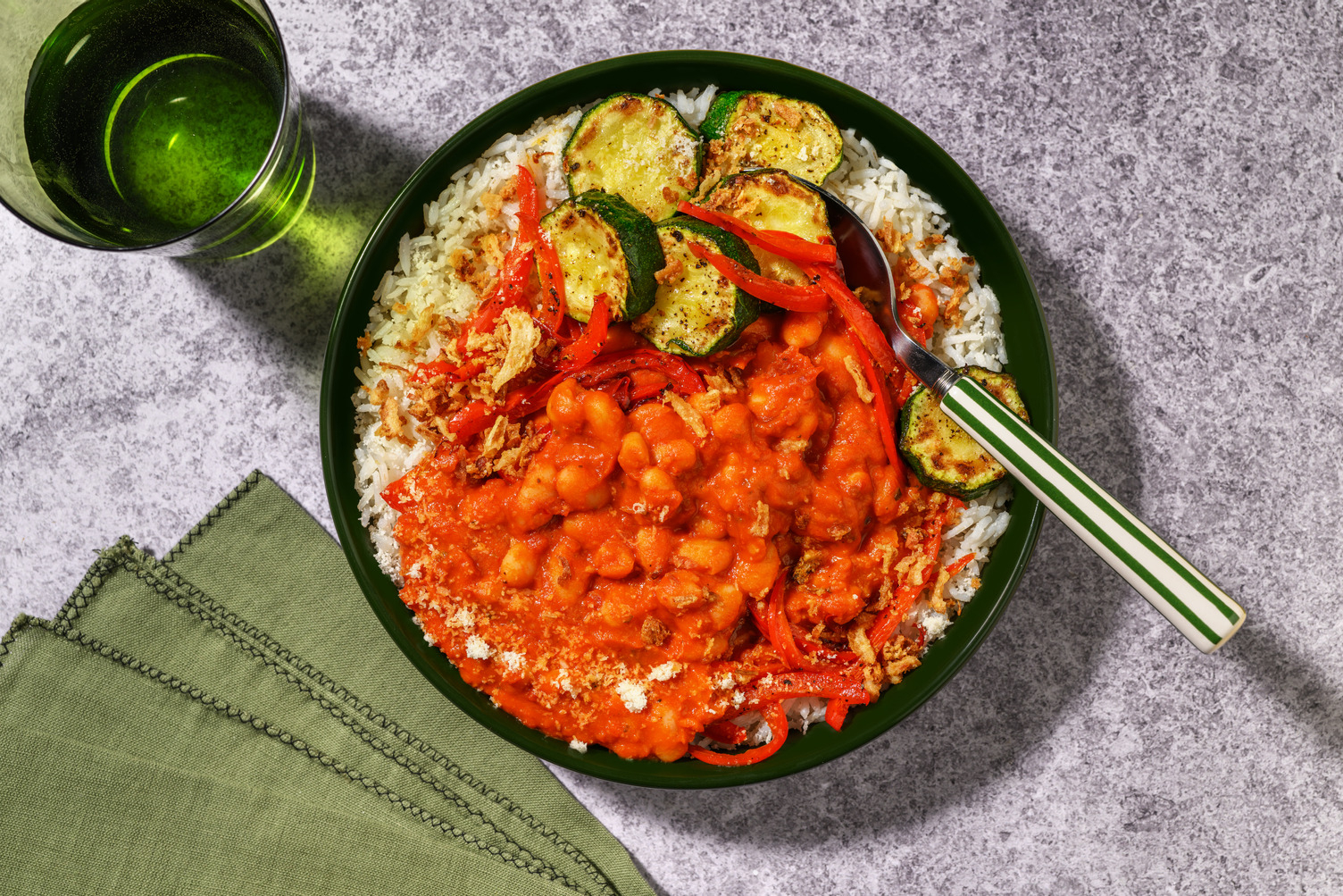 Prawn, Veggie 'Nduja, Sun-Dried Tomato and Butter Bean Bowl
