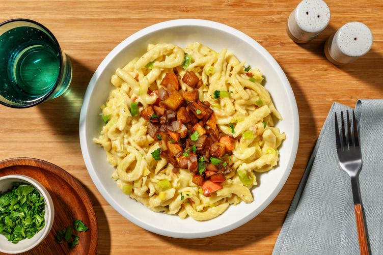 Spätzli in Raclette-Käse-Sauce