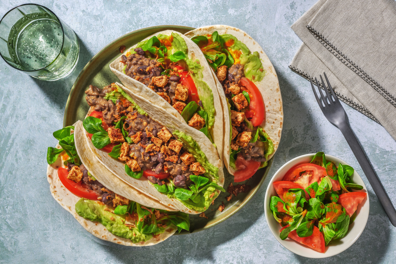 Mexican Spiced Irish Chicken and Black Bean Loaded Tortillas