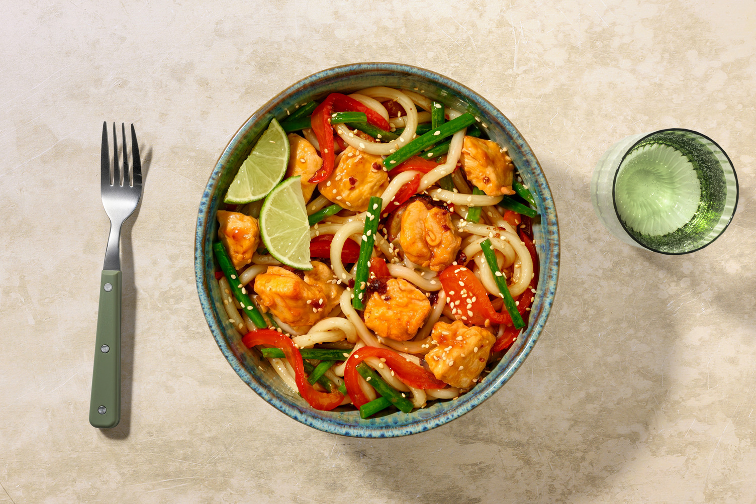 Stovetop Miso Peanut Chicken Udon Noodles