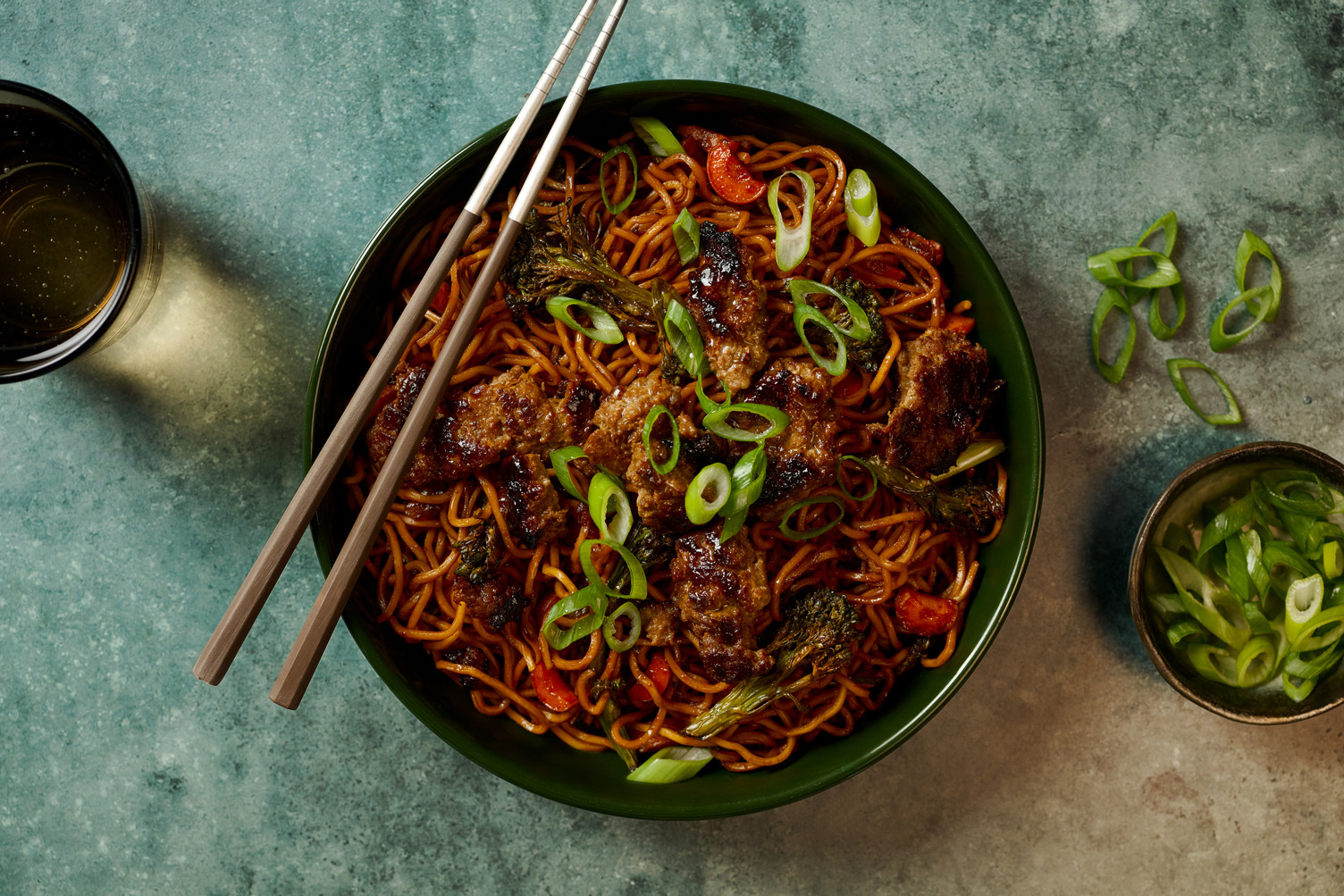 Stir-Fried Thai Larb Inspired Pork Noodles