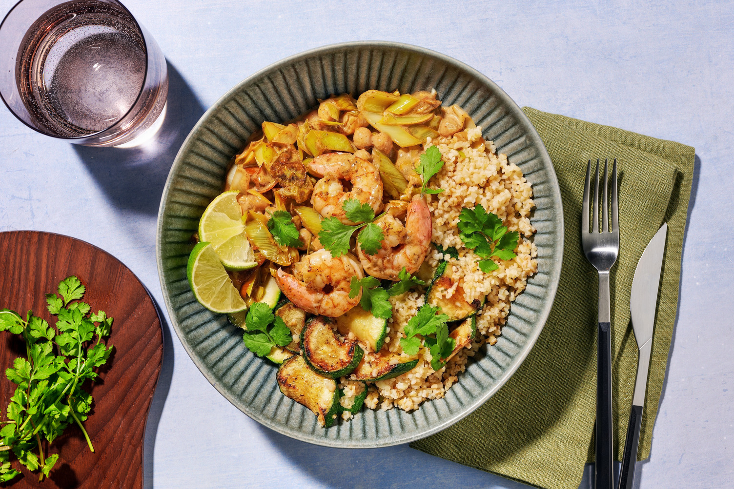 Speedy Creamy Brazilian Style Chickpeas and Prawns