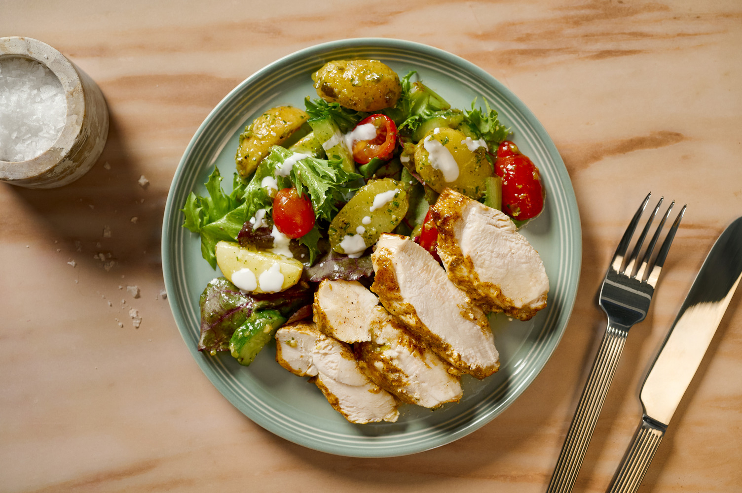 Oven-Baked Goan Style Chicken and Coriander Potatoes