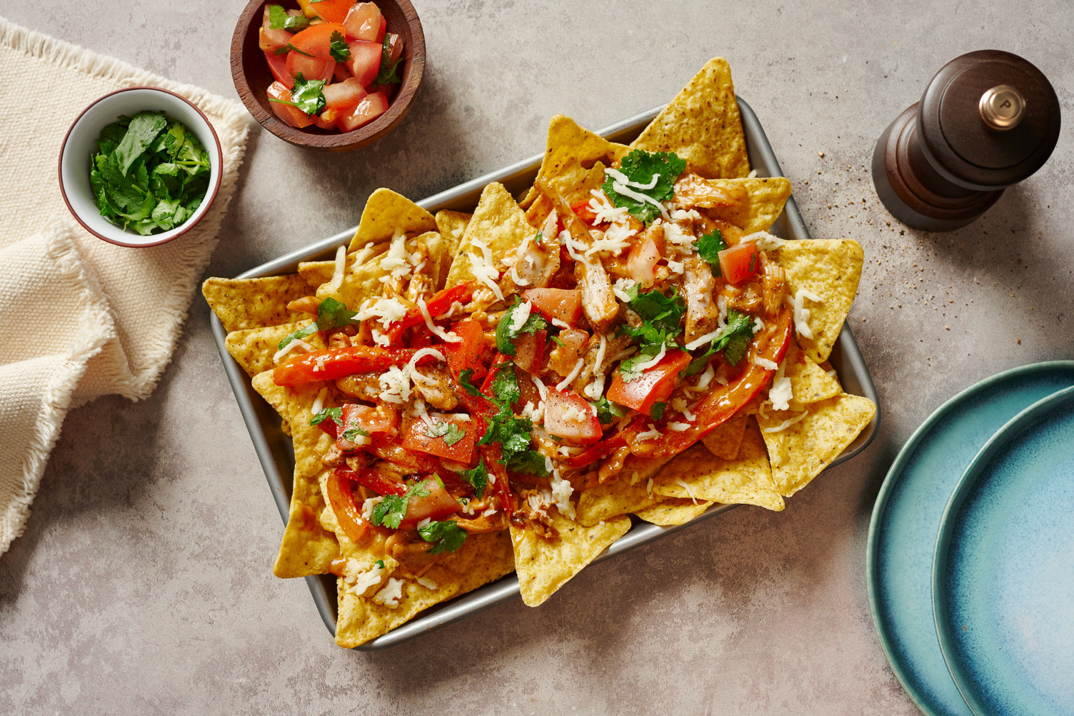 Air Fryer Chipotle Pulled Chicken Loaded Nachos