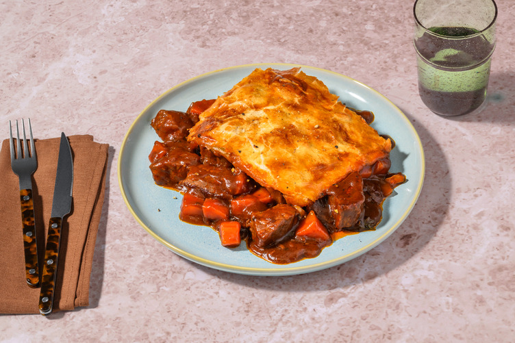Slow-cooked Steak and Guinness® Pie with Irish Bacon
