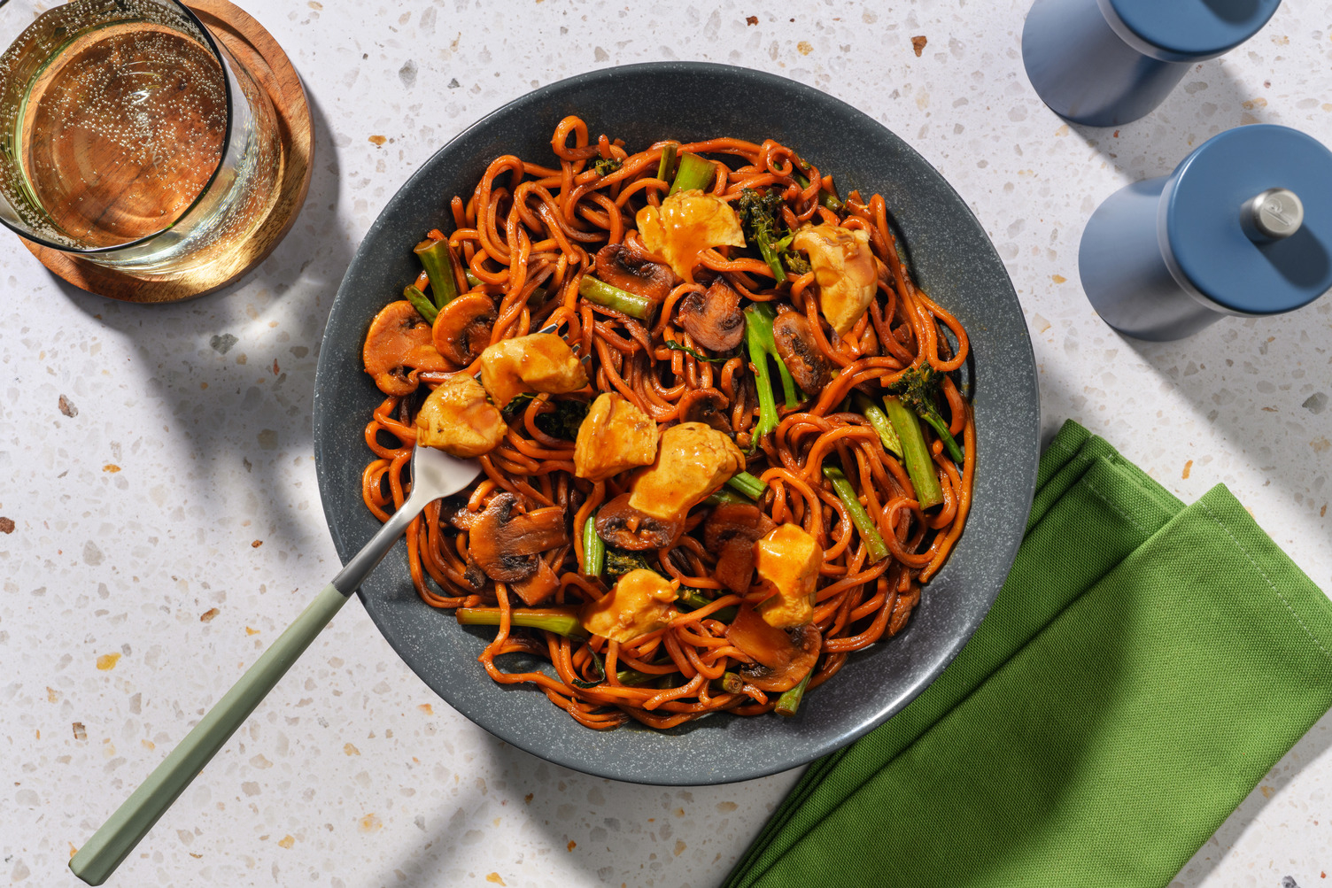 Chicken Peanut Noodle Stir-Fry