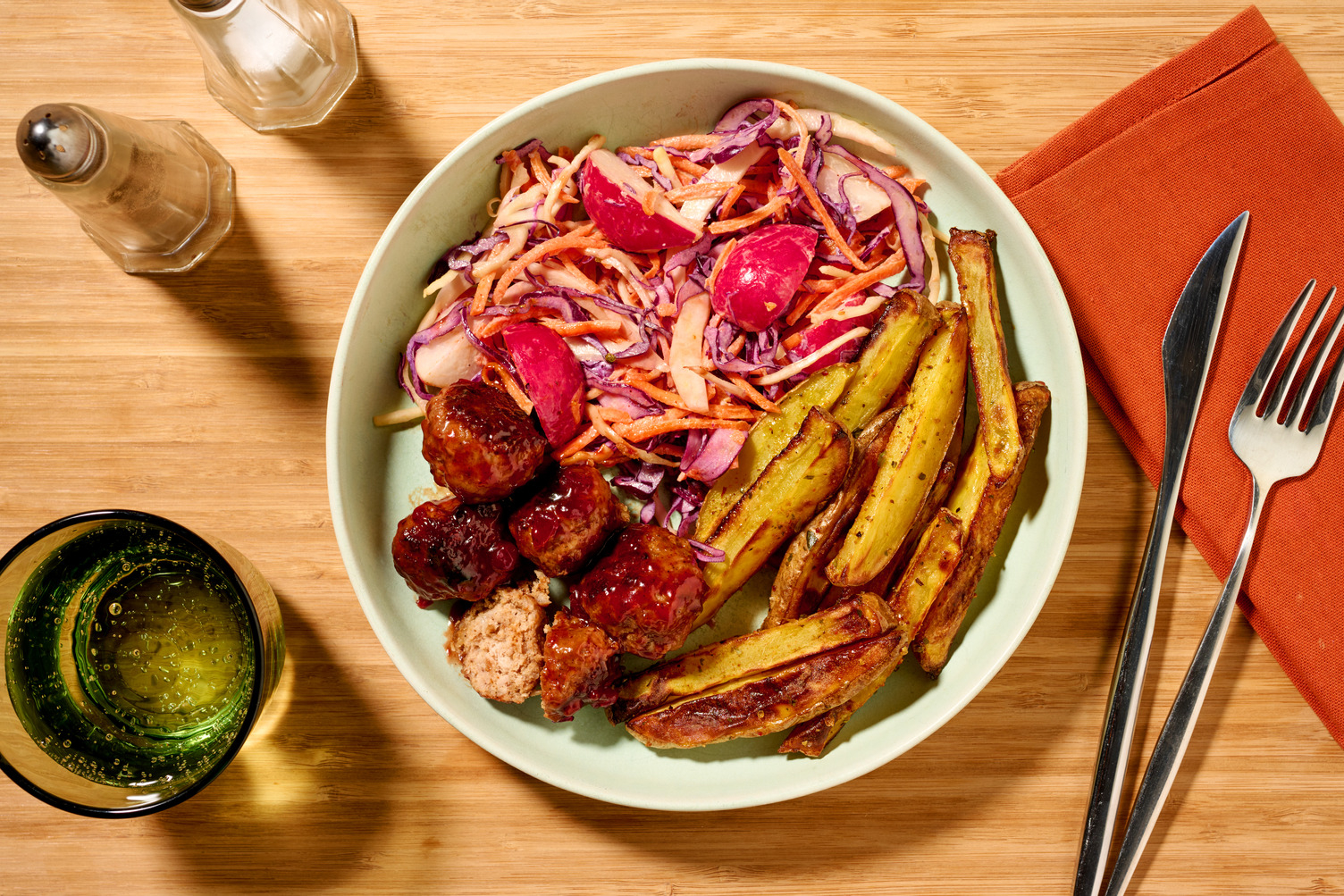 Smoky Cherry Glazed Oven-Baked Pork Meatballs