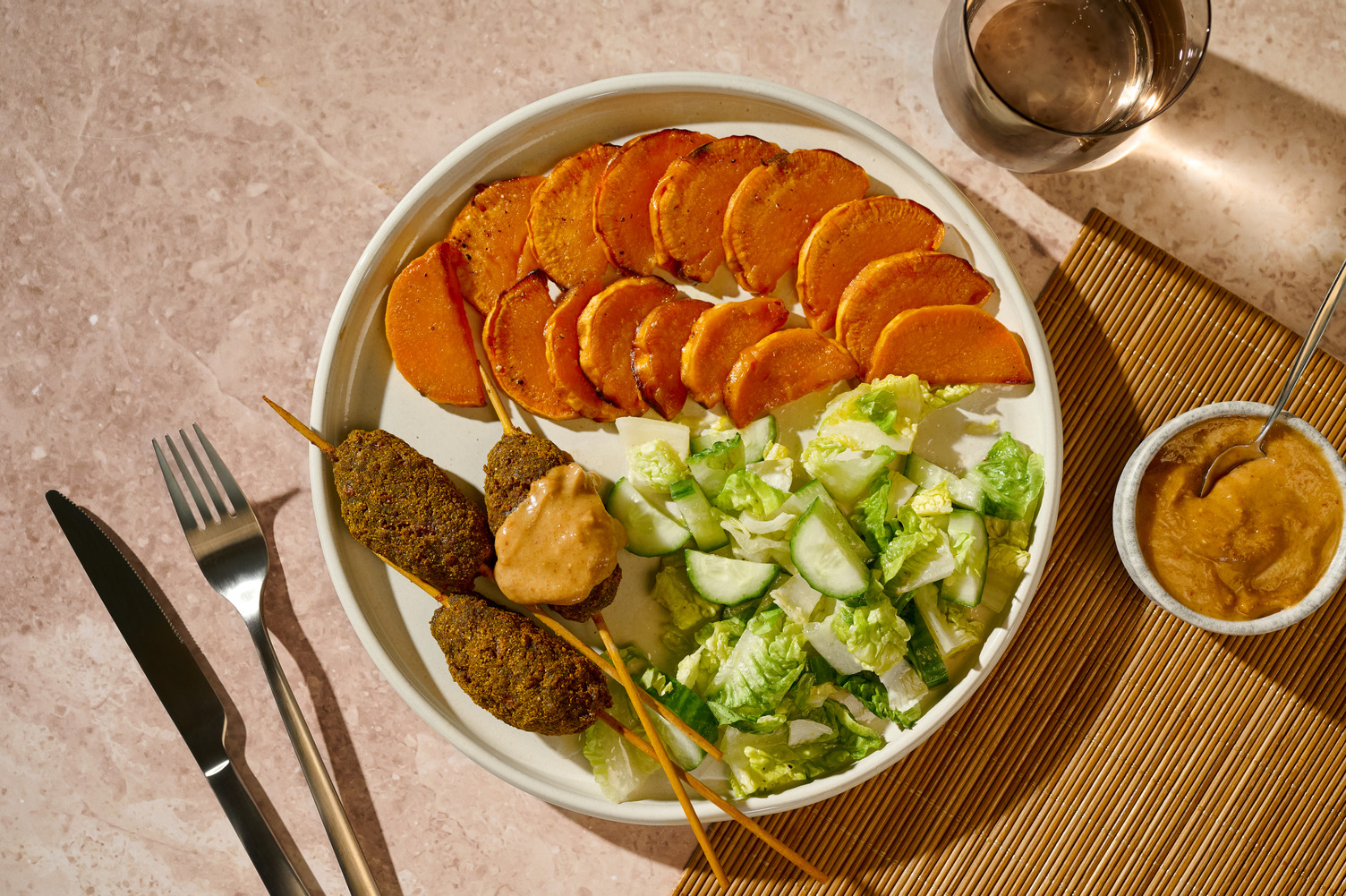 Air Fryer Indonesian Style Pork Satay Skewers