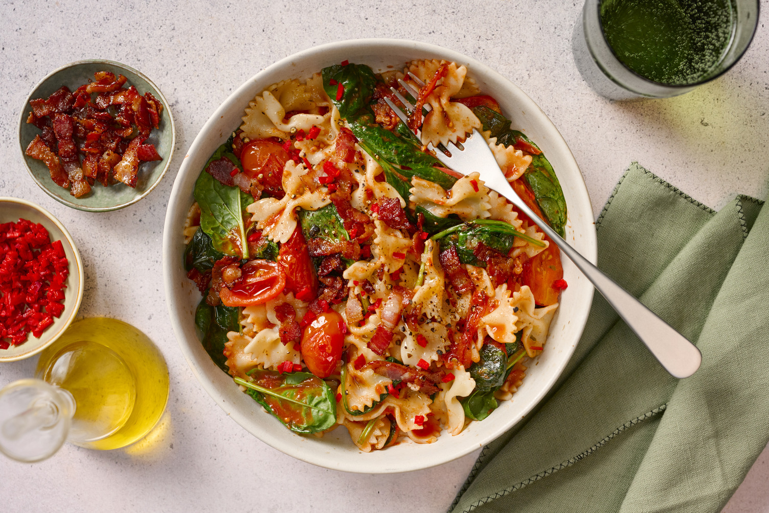 Cajun-Style Pasta mit doppelt Bacon