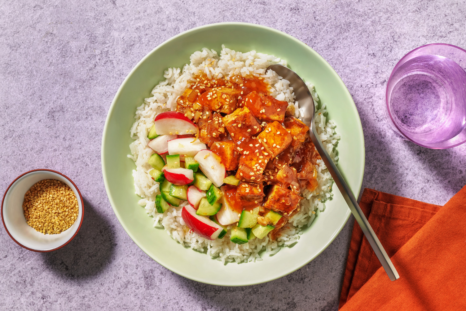 Black Garlic and Hoisin Glazed Tofu Bowl