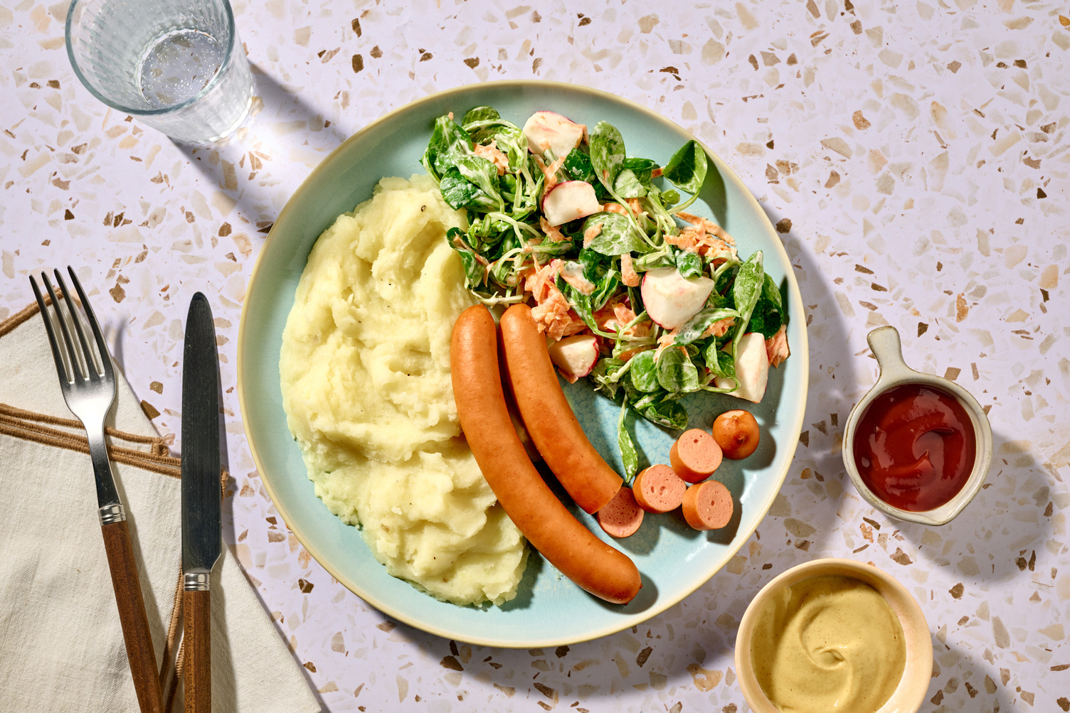 Wiener Würstchen mit Kartoffelpüree