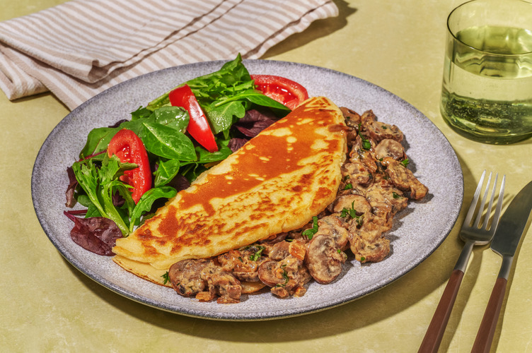 Palatschinken Wiener Art mit Rahmschwammerln