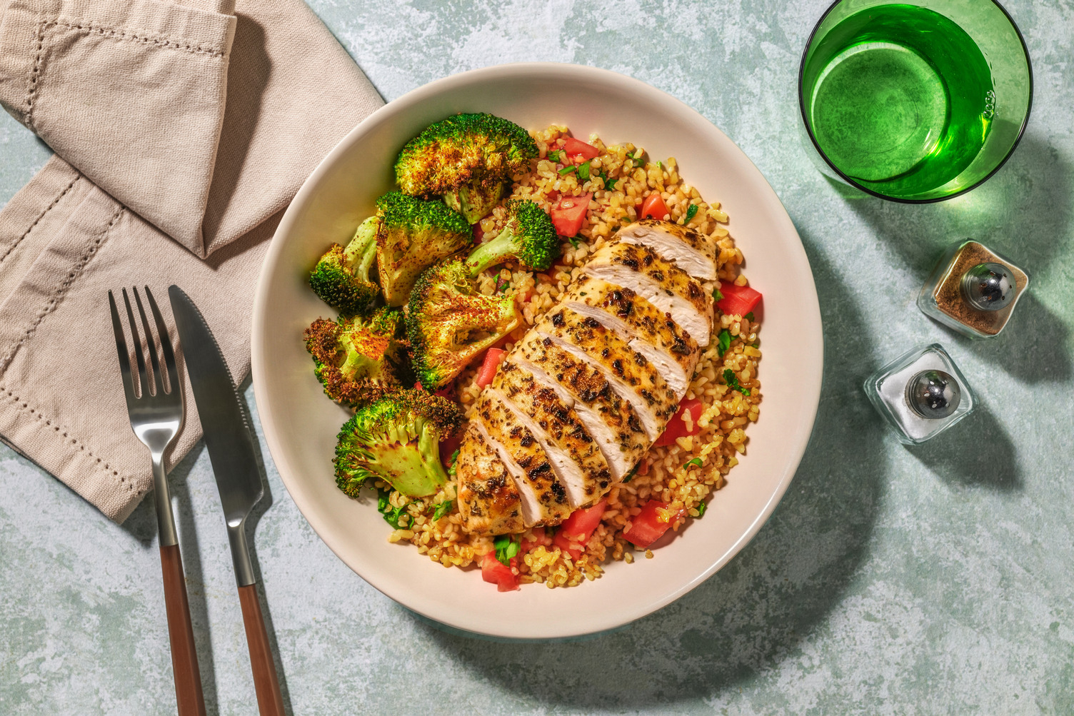 Middle-Eastern Style Chicken Breast and Tabblouleh
