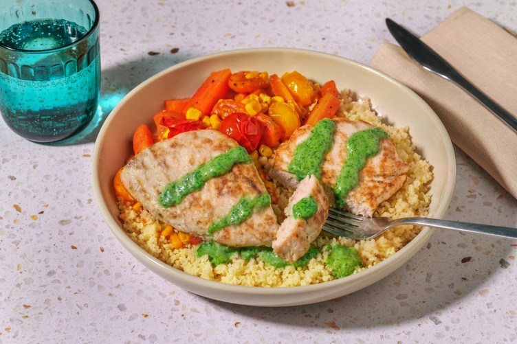 Chicken Breast and Homemade Spinach Sauce