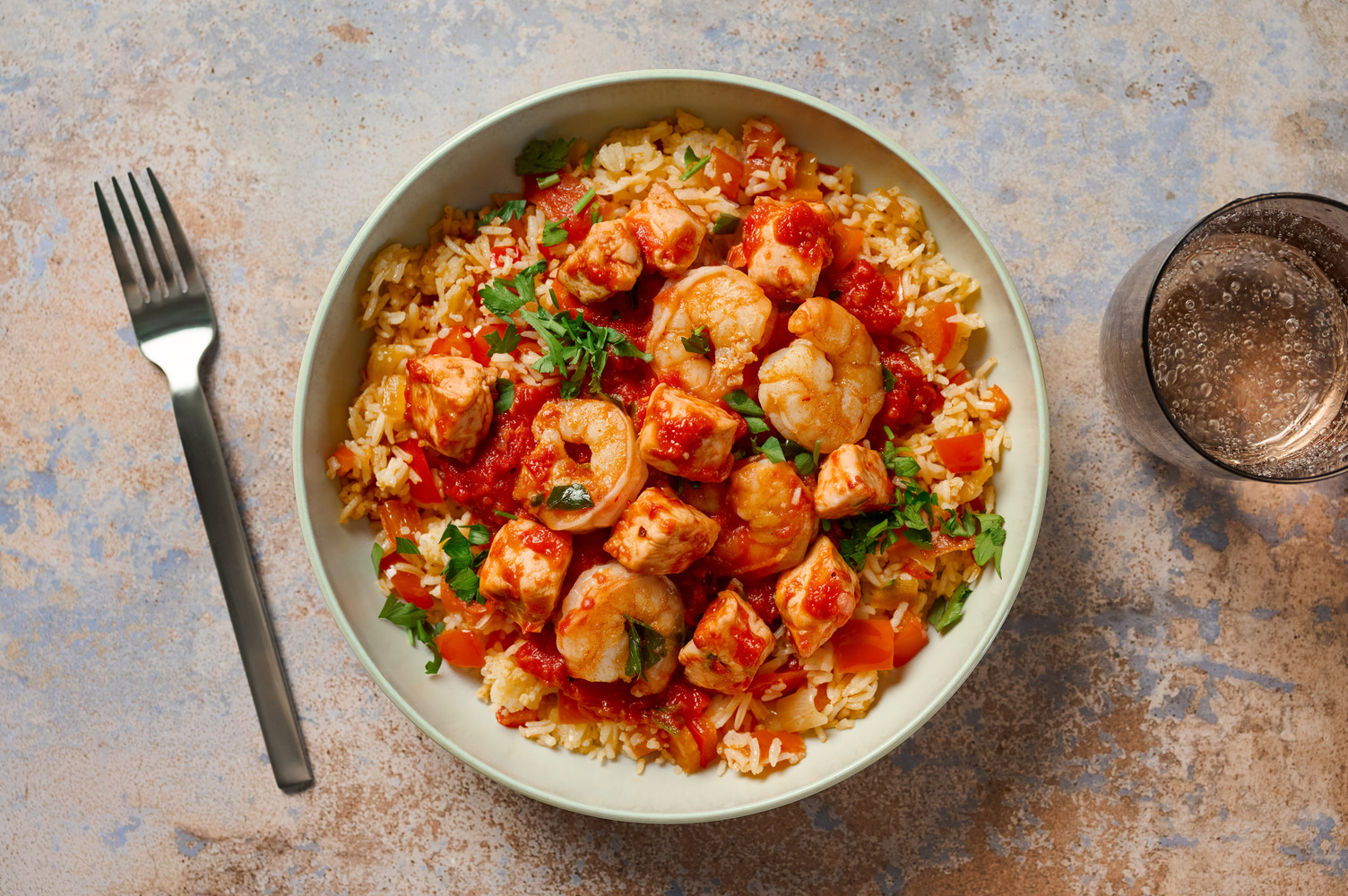 Moroccan-style Prawns Pil Pil with Irish Chicken