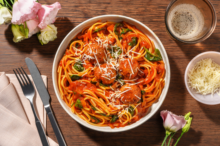 Turkey Meatballs and Linguine