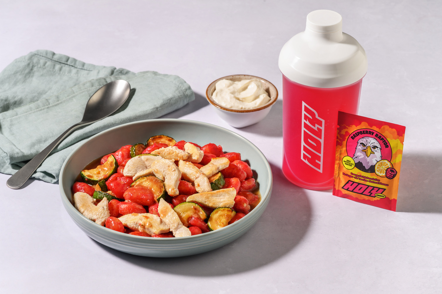 One-Pan Rote Beete-Gnocchi mit Hähnchen