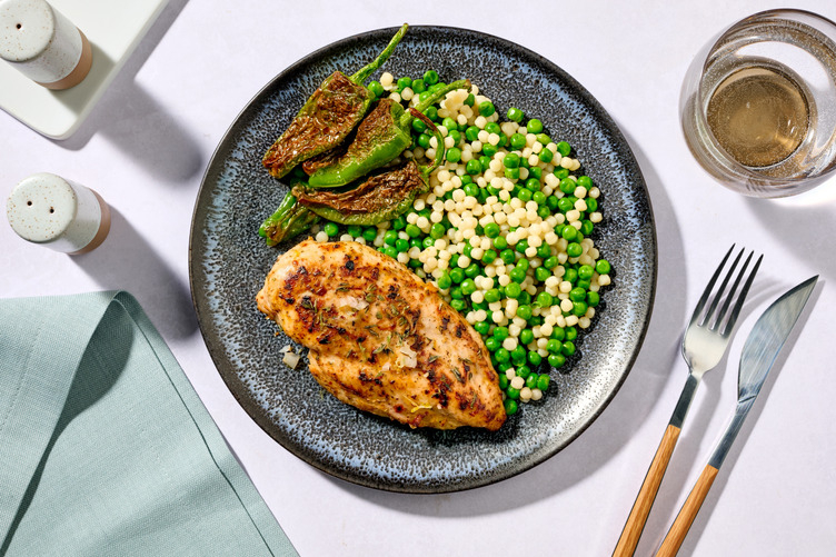 Lemony Brown Butter Turkey Breast and Padron Peppers