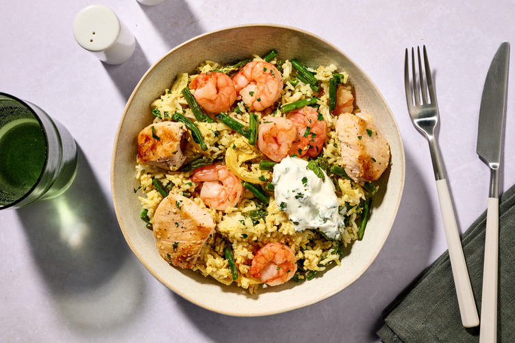 Malabari Prawn and Chicken Biryani
