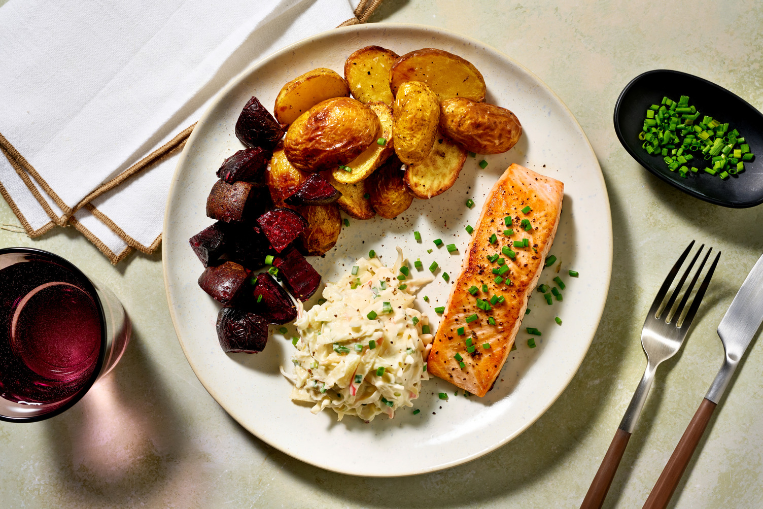 Salmon with a Tangy Apple Sauce