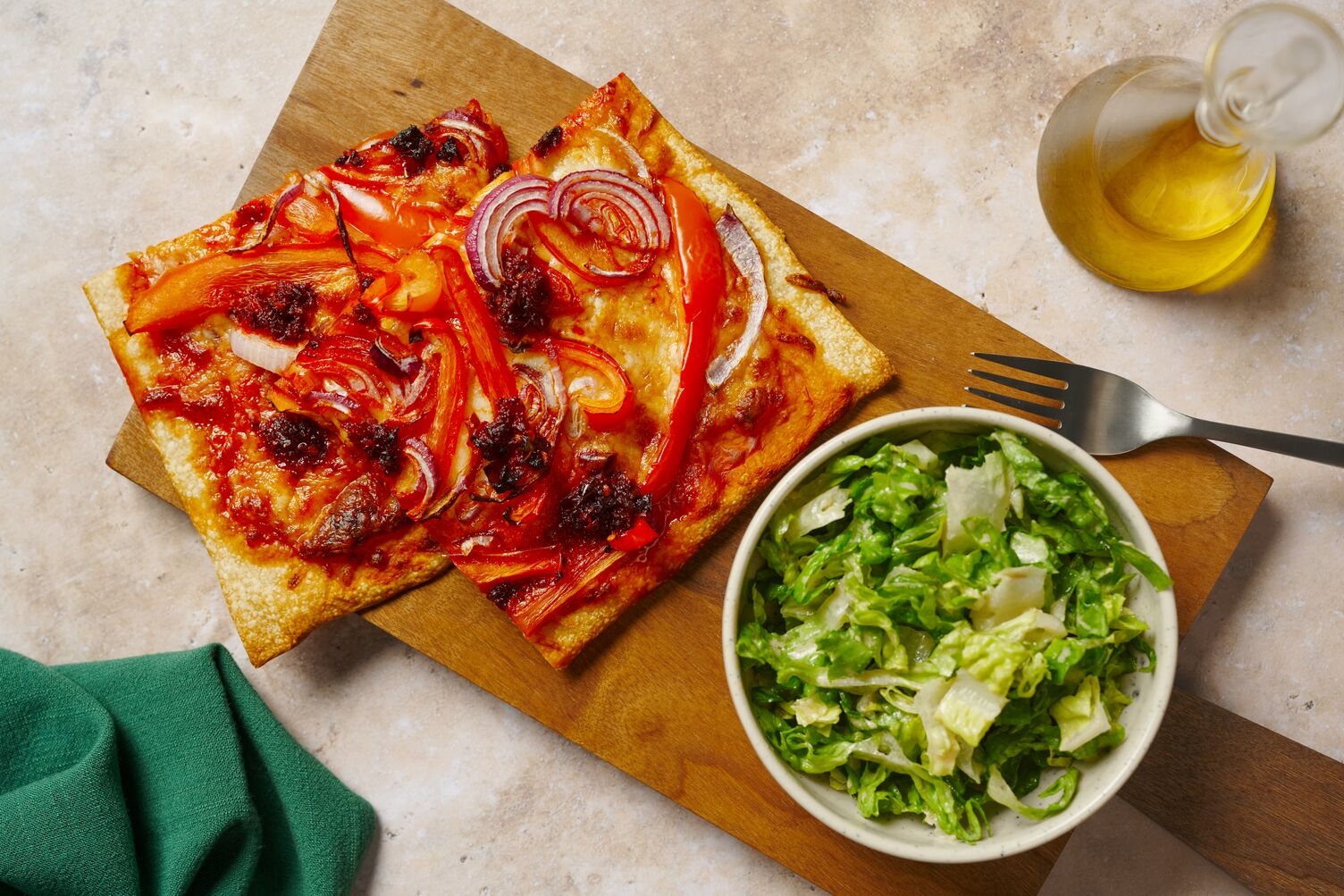 Pizza Diavolo mit doppelt Nduja und Paprika