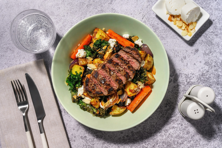 Kartoffelsalat mit Grünkohl & Bio-Rumpsteak