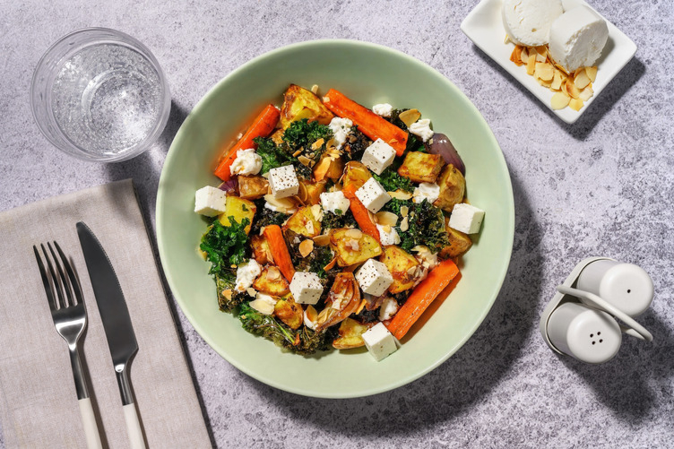 Kartoffelsalat mit Grünkohl und Bio Feta