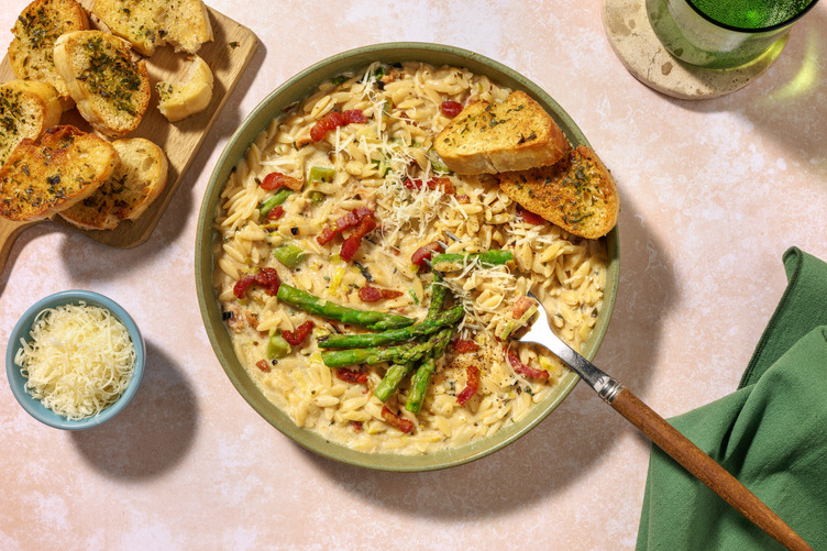 Creamy Chicken and Asparagus Orzo