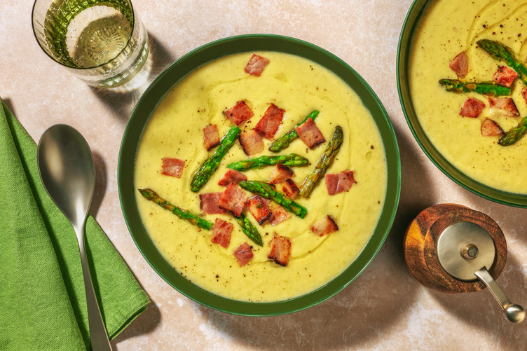  Springtime Asparagus, Gammon and Chorizo Soup