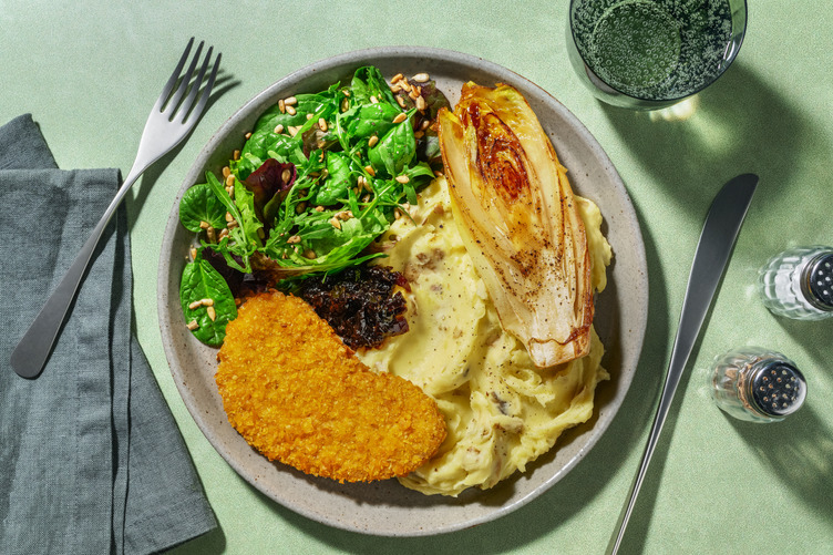Schnitzel au fromage & chicon caramélisé