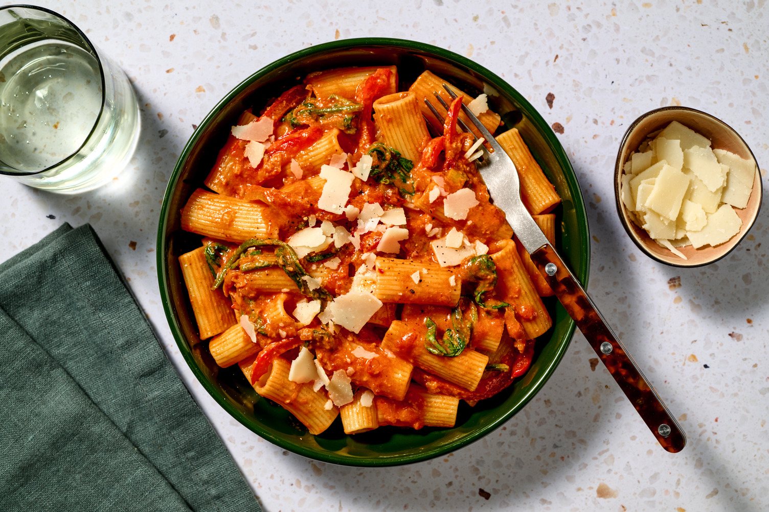 Creamy King Prawn and Sun-Dried Tomato Rigatoni
