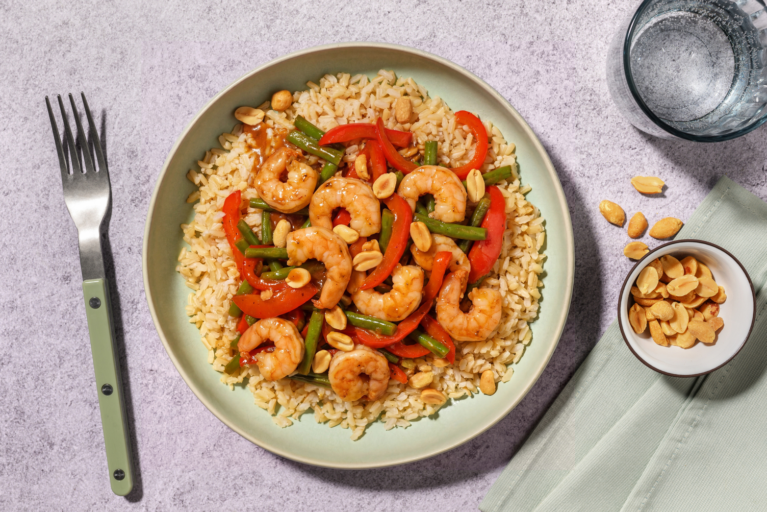Kung Pao Stir-fried Prawns