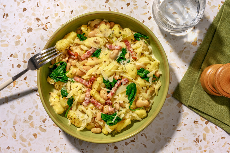 Truffled Bacon, Leek and Cannellini Bean Gnocchi