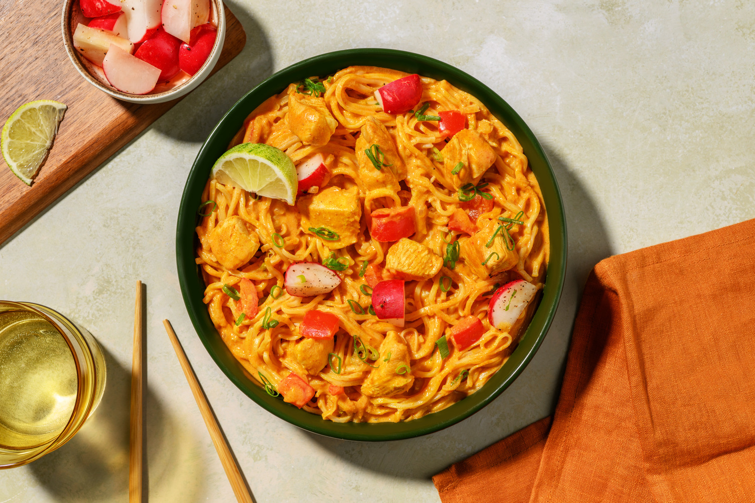 Chicken Curry Mee with Prawns