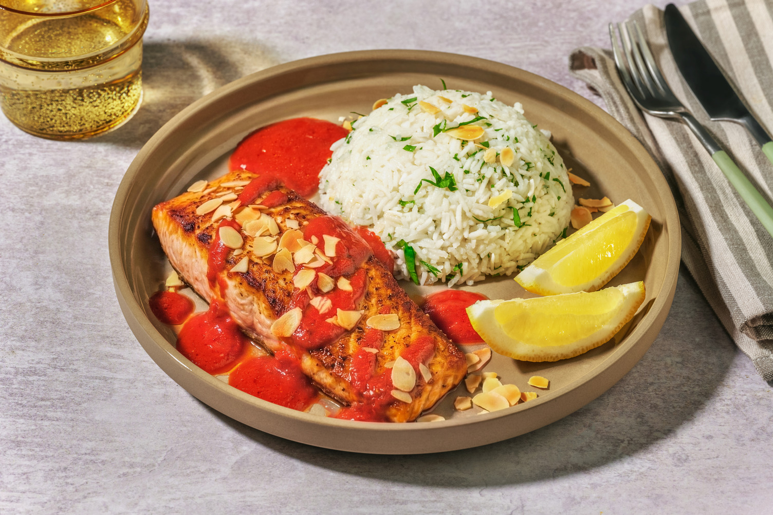 Lebanese-inspired Salmon and Rice