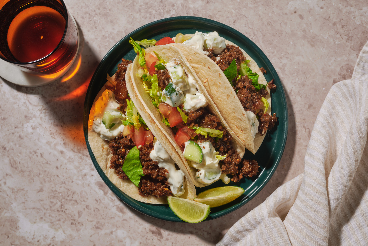 Double Indian Style Spiced Meat-Free Mince Tacos