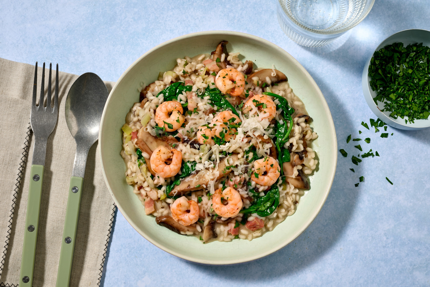 Prawn and Portobello Mushroom Risotto