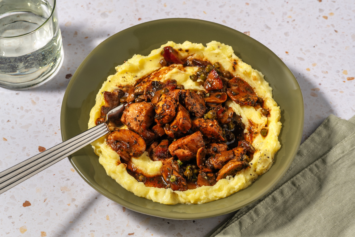 Red Wine Chicken and Mushroom Stew