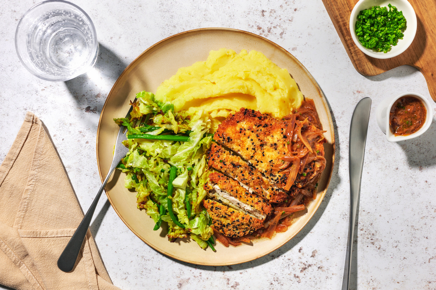 Clean Plate Pork Schnitzel & Miso Butter Sauce