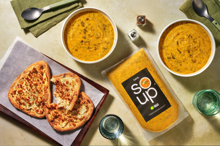 Dahl Soup and Warm Naan