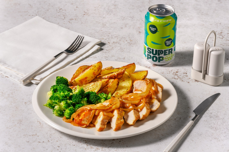 Bio-Hähnchenfilets in sticky Orangen-Zwiebelsoße