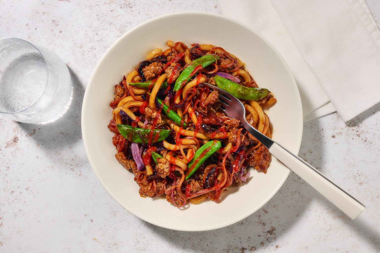Wham, Bam, One Pan Hoisin Double Pork Udon
