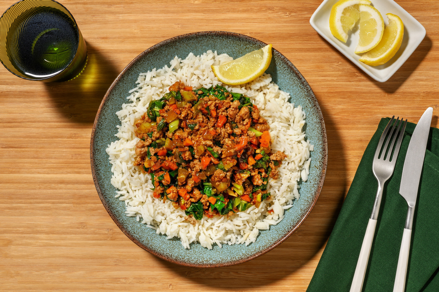 Thai Ginger Pork & Veggie Larb