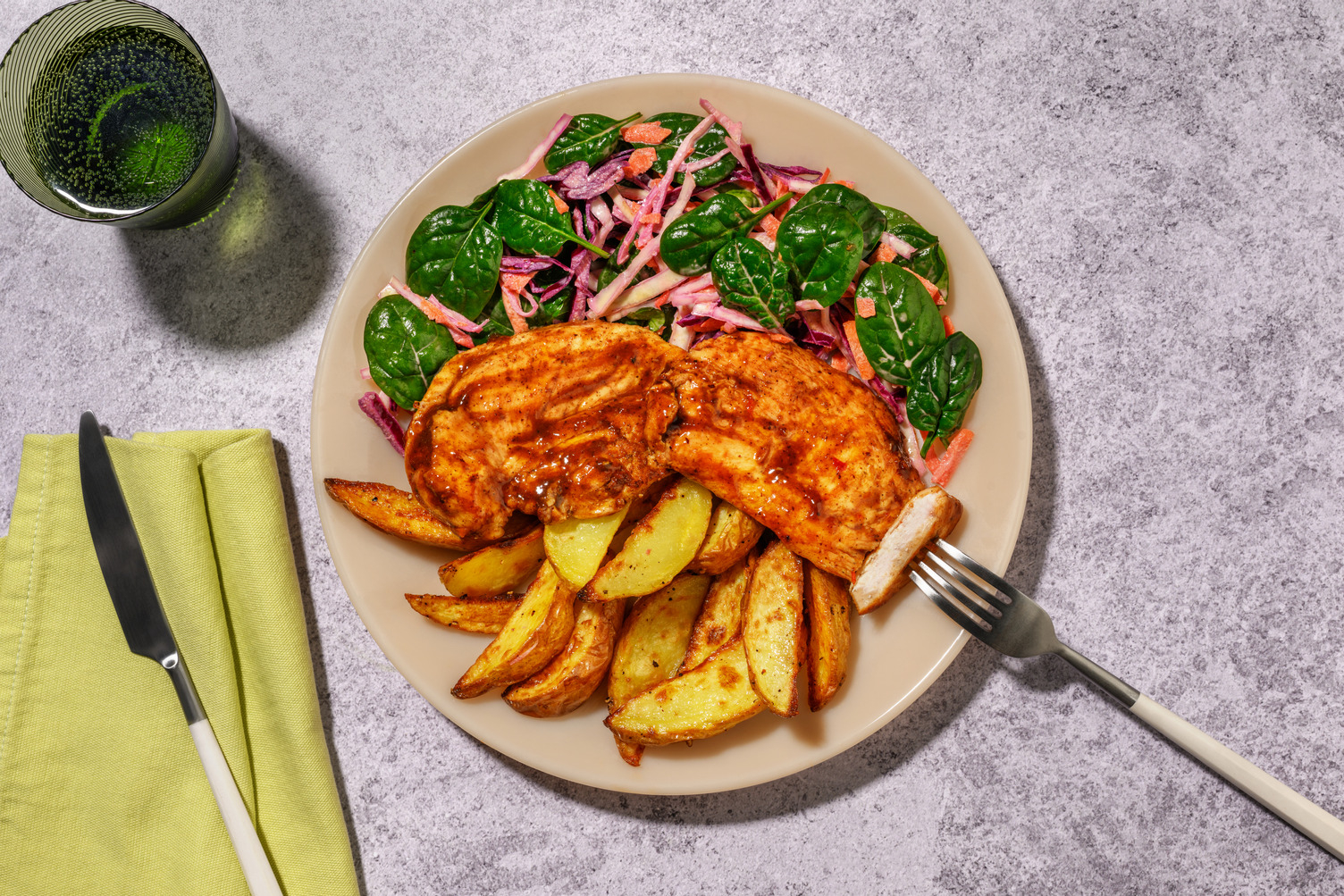 Double Sticky Sweet Chilli Chicken & Wedges