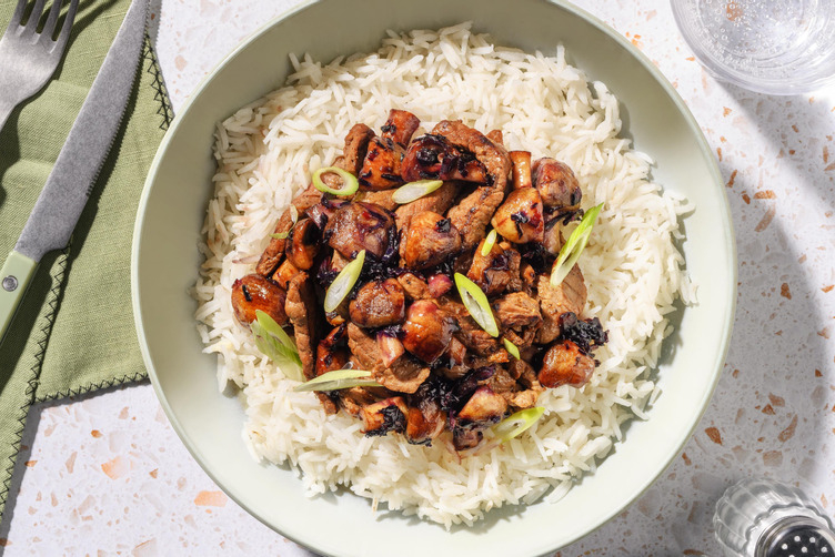 Stir Fry mit  Steakstreifen vom Bio-Rind