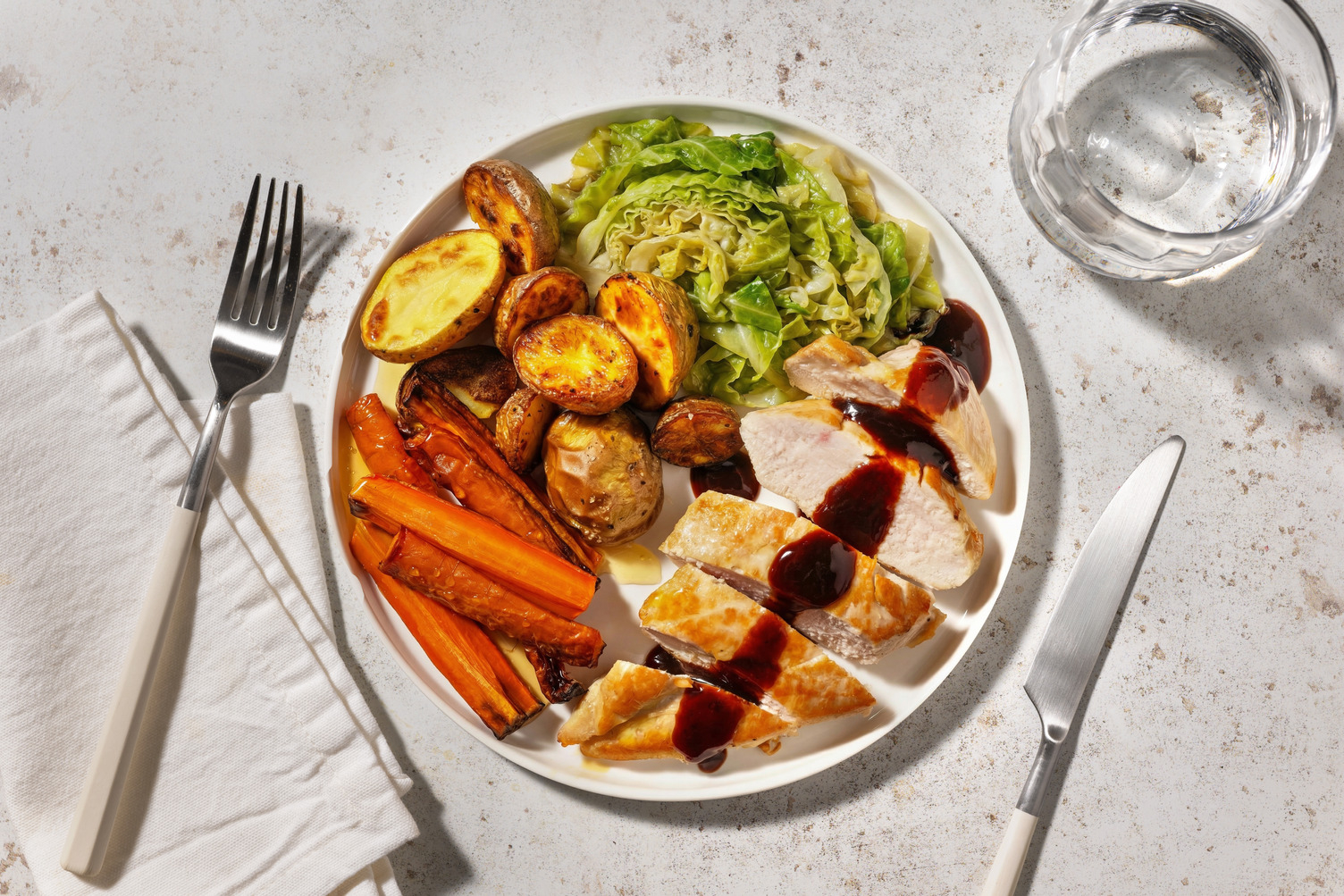 Roasted Chicken in Red Wine & Sour Cherry Sauce