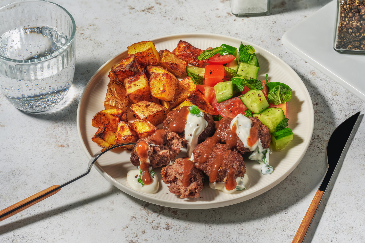 North Indian Inspired Beef Koftas and Mint Yoghurt