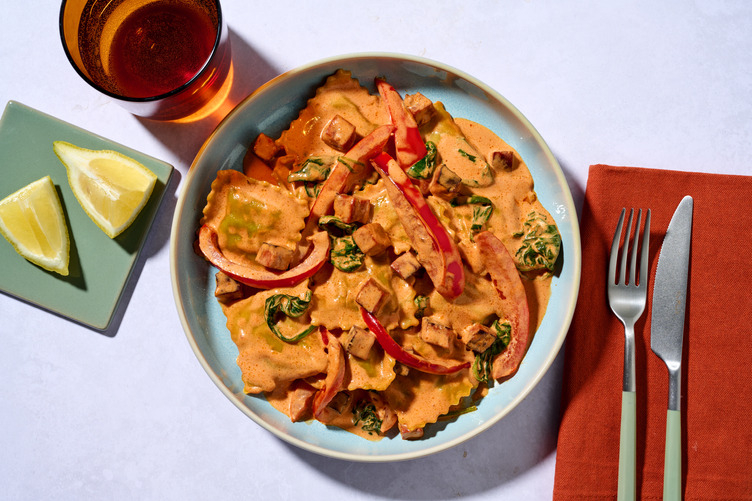 5-minuten pittige nduja-ravioli met smokey chorizo