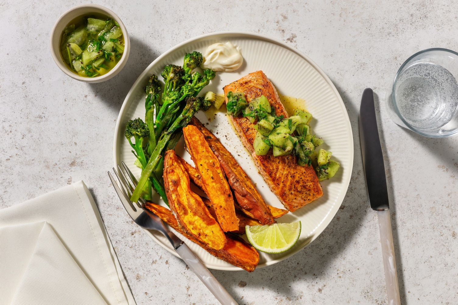 Peri Peri Spiced Salmon and Kiwi-Coriander Salsa